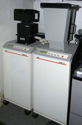 Film recorders with 35mm digital slide and 8x10 digital transparency options